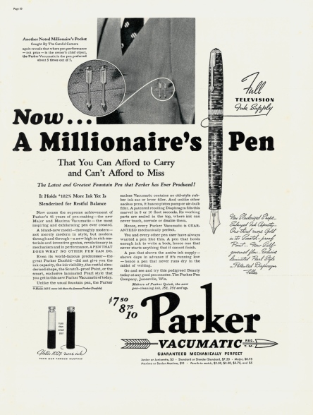 Parker pen ad